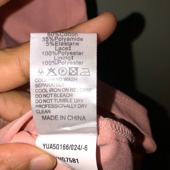 NWT Rare London Women's High Neck Plunge Lace Bodycon Mini Dress Sz XS Pink - Picture 11 of 11